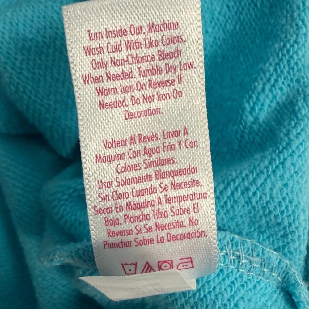 Justice Sport Girls Turquoise Always Good Vibes Yin Yang Sweatshirt Size L 12/14